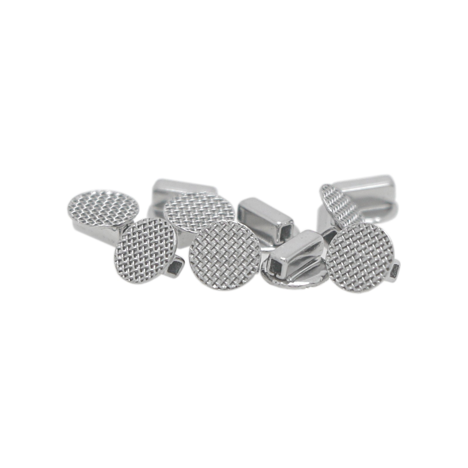 Dental Orthodontic Rotation Metal Bondable Button Tube Mesh Base 10Pcs/Pack