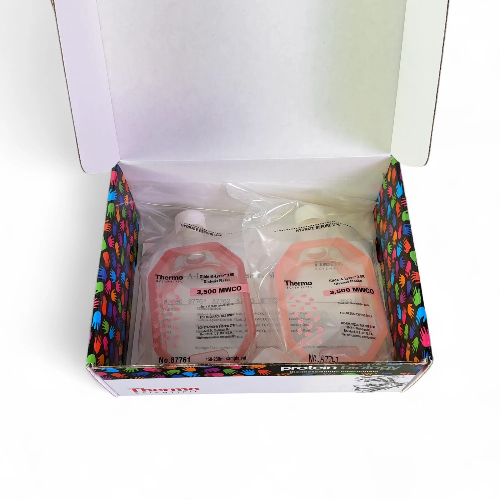 Thermo Scientific 87761 Slide-A-Lyzer Dialysis Flask Lot 3.5K MWCO 230mL NO FD