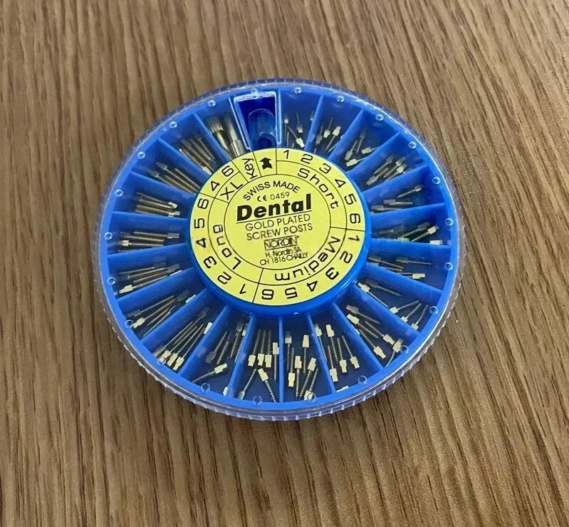 30/120/240Pcs Dental Root Canal Pins Conical Screw Posts Gold Plated/Titanium/SS