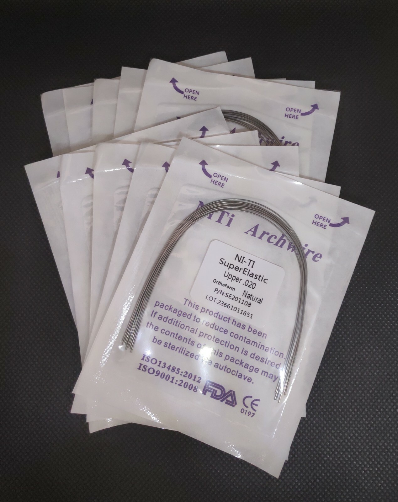Dental Orthodontic Super Elastic Wire Niti Round Arch Wires Natural Form