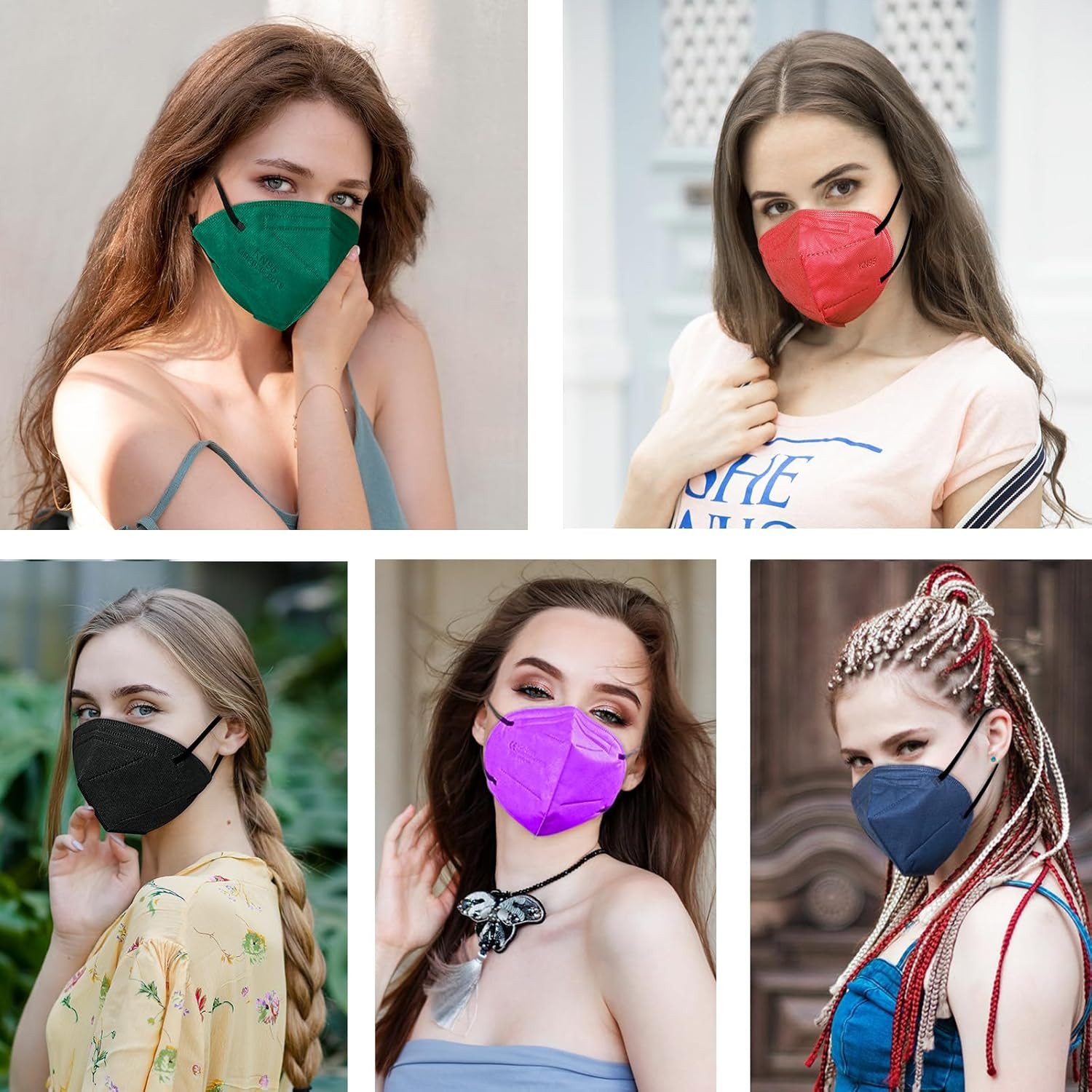 HALIDODO 50 Packs KN95 Face Mask 50 Count (Pack of 1), 50pcs-mtc Ii Color