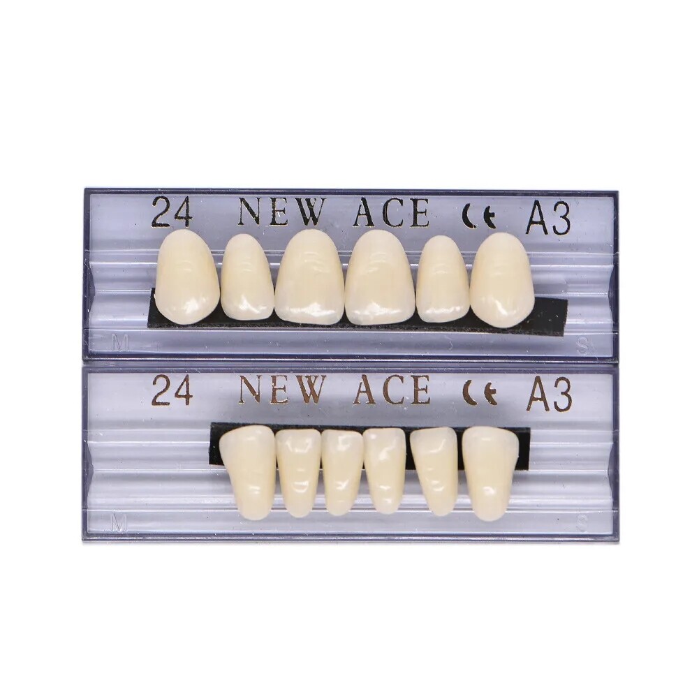 168pc Dental Acrylic Resin Denture 24# A3 Shade False Teeth Full Set Upper Lower