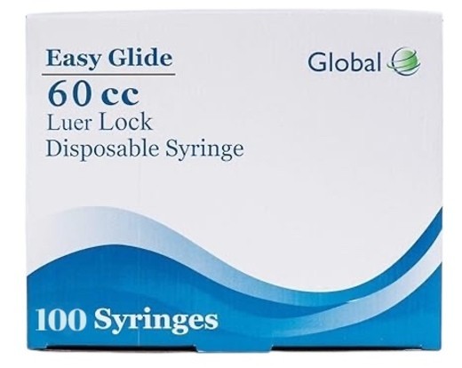 Global Medical Products – 60cc Luer Lock Syringe – QTY 100