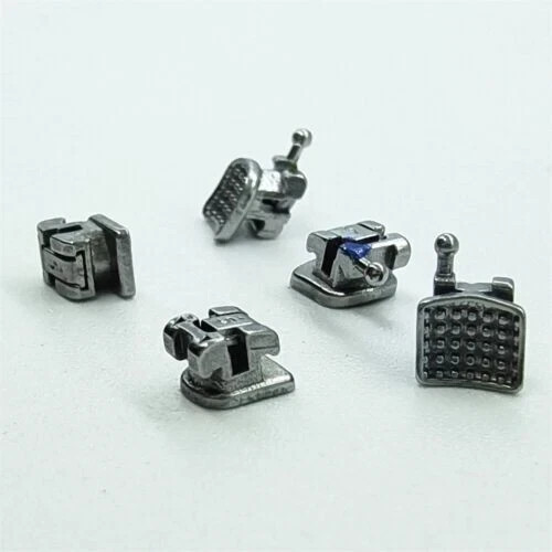 20Pcs Dental Self-ligating Orthodontic Brackets Metal Braces Roth 022 345 hooks