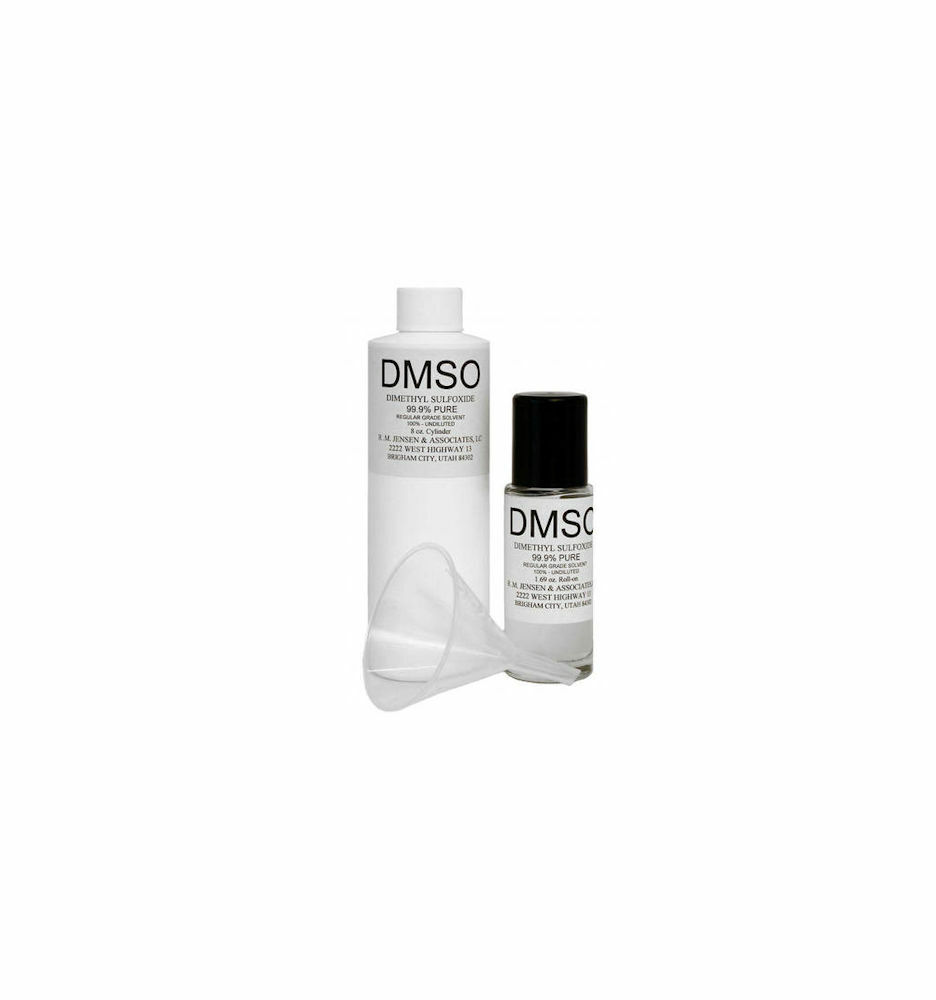 REGULAR GRADE DIMETHYL SULFOXIDE DMSO REFILLABLE ROLL ON KIT WITH 8 OZ BOTTLE