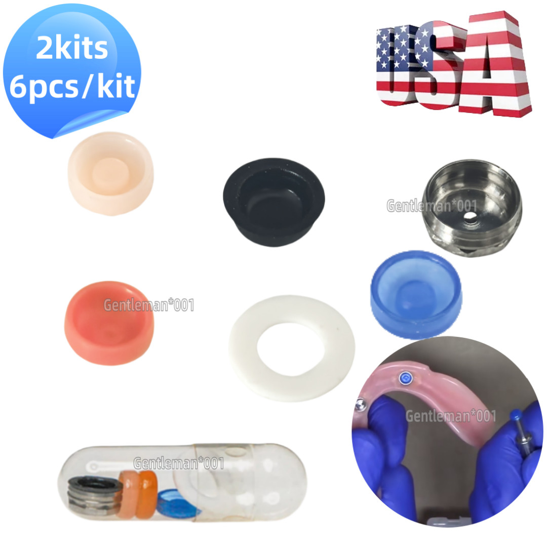 2Kits Dental Abutment Retentive Caps Inserts Locator Implan Metal Housing Cap