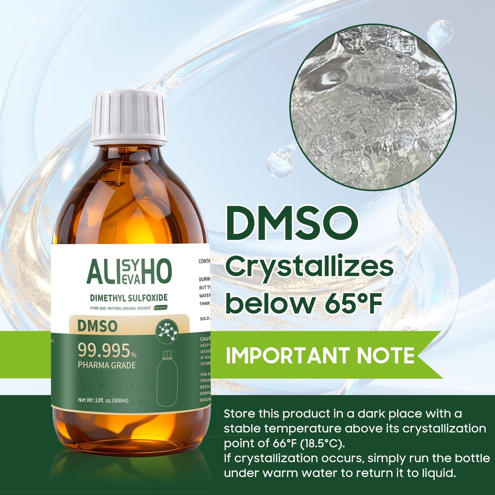 99.995% Pure DMSO 10 oz – Pharmaceutical Grade Dimethyl Sulfoxide in Glass Bottl