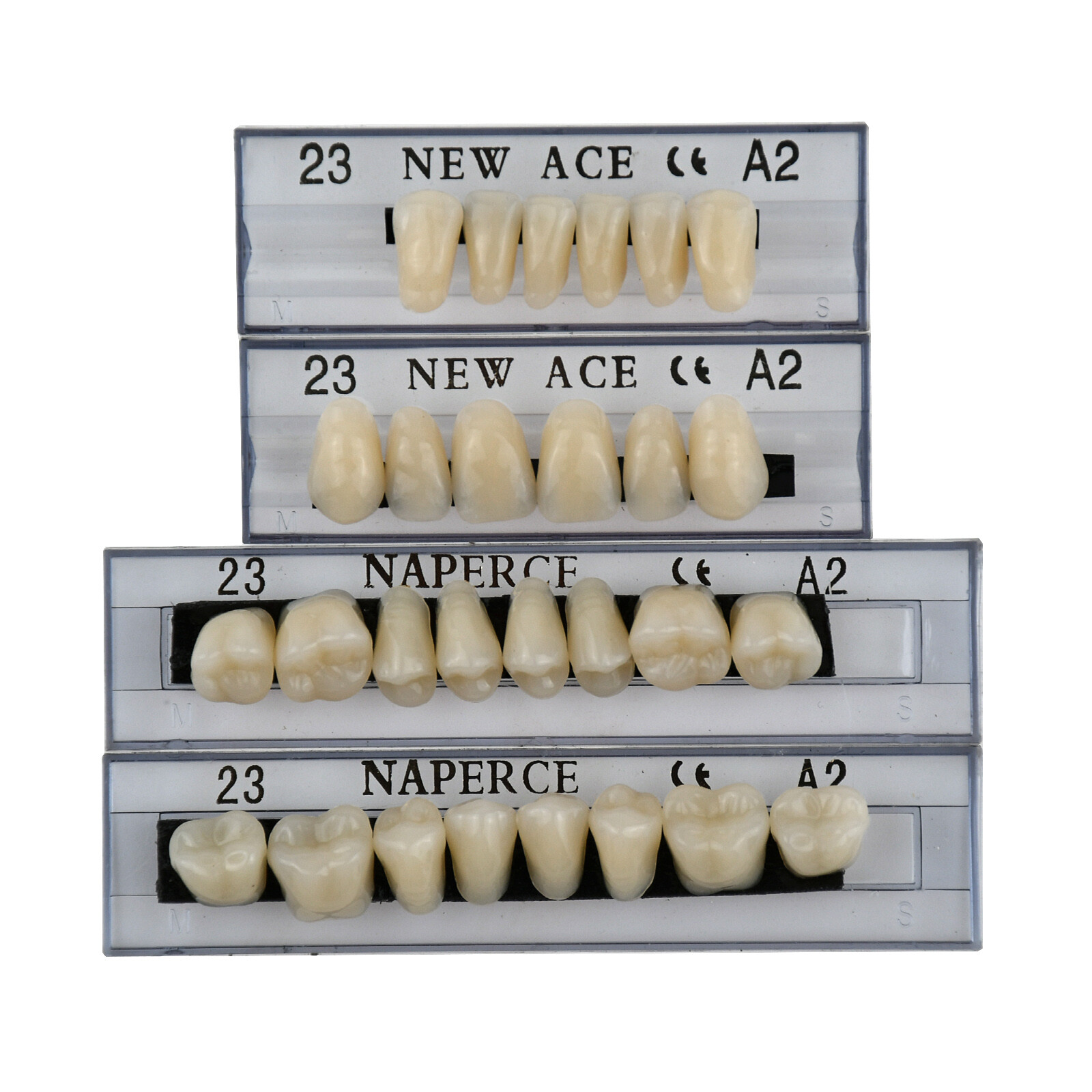 168Pcs/Box Acrylic Resin Denture #23 Dental Upper Lower Shade A2 Teeth Set US