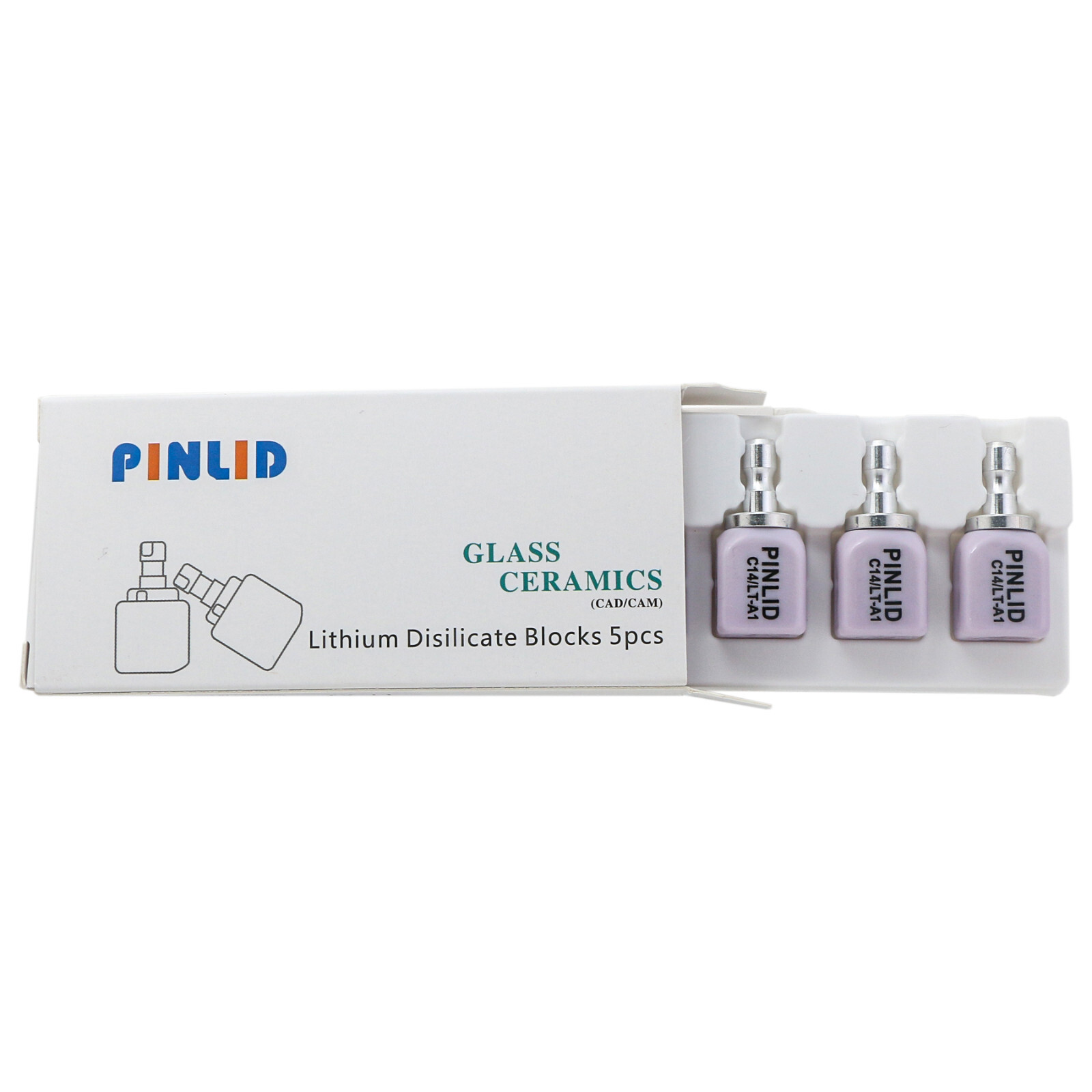 US C14 HT/LT Dental Emax CAD blocks Glass Ceramic Lithium Disilicate Block CEREC