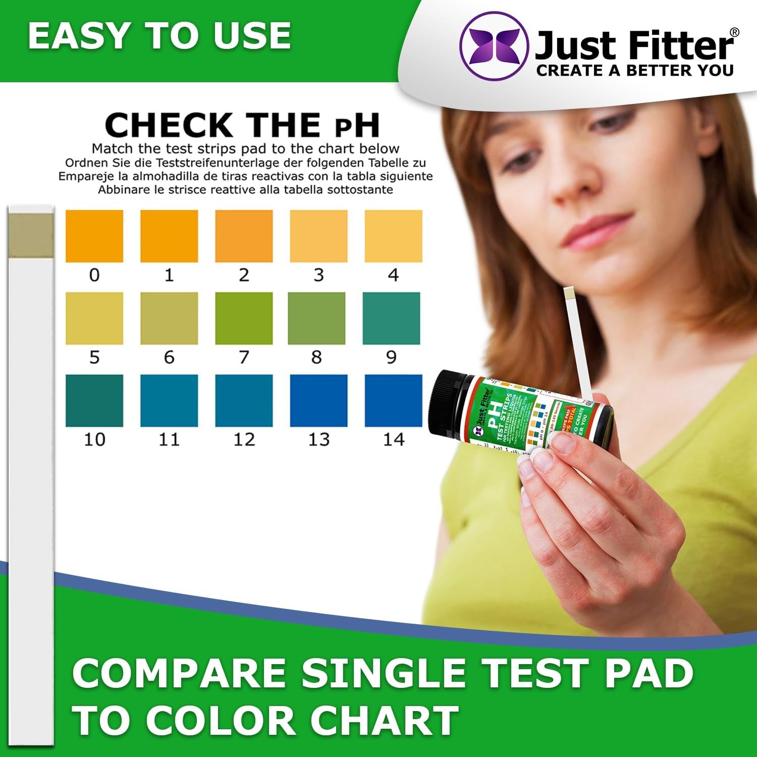 Just Fitter Alkaline Water pH Test Strips. Testing Kit for Home Drinking…