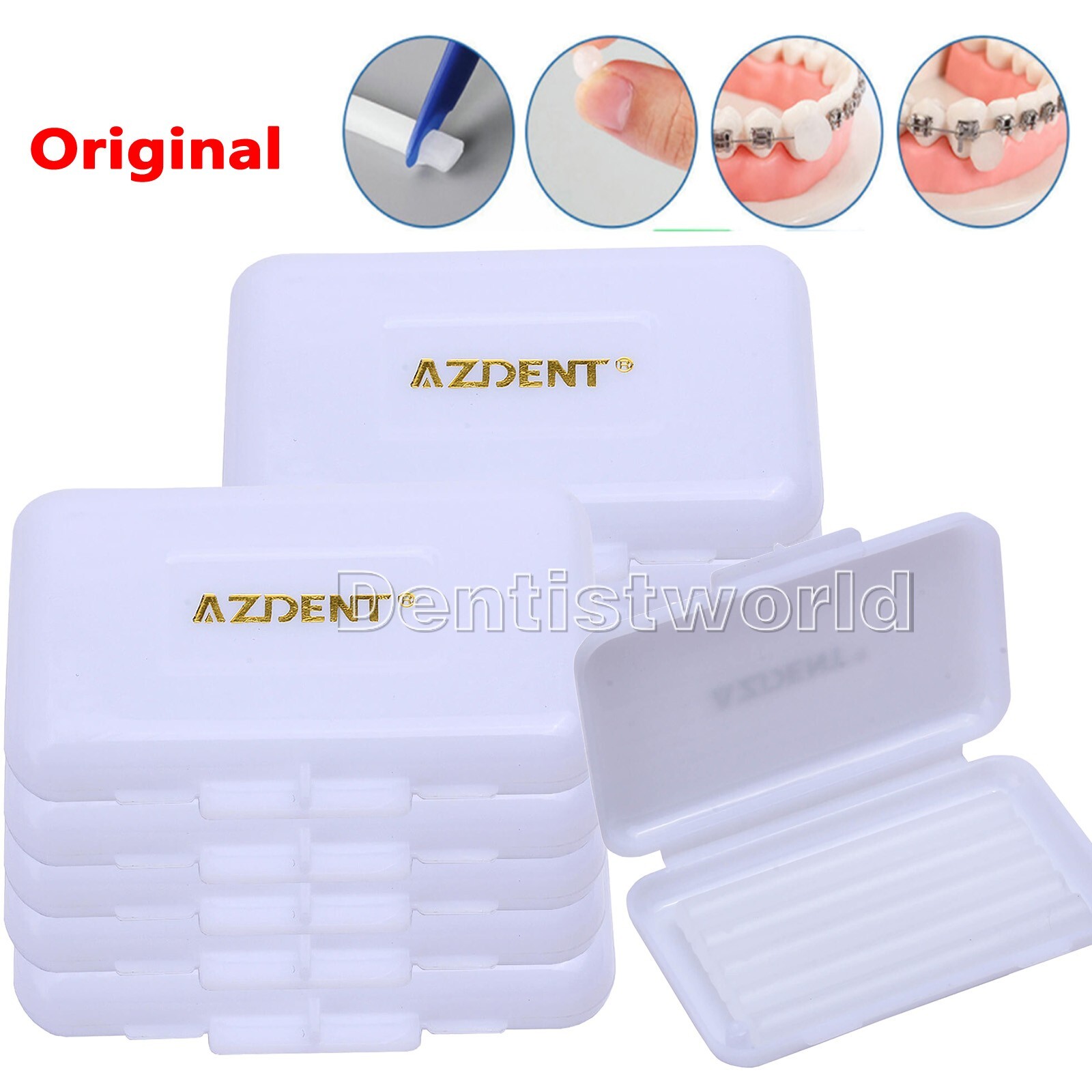 100Boxes Dental Ortho Wax White-Original Scent For Brackets Brace Gum Irritation