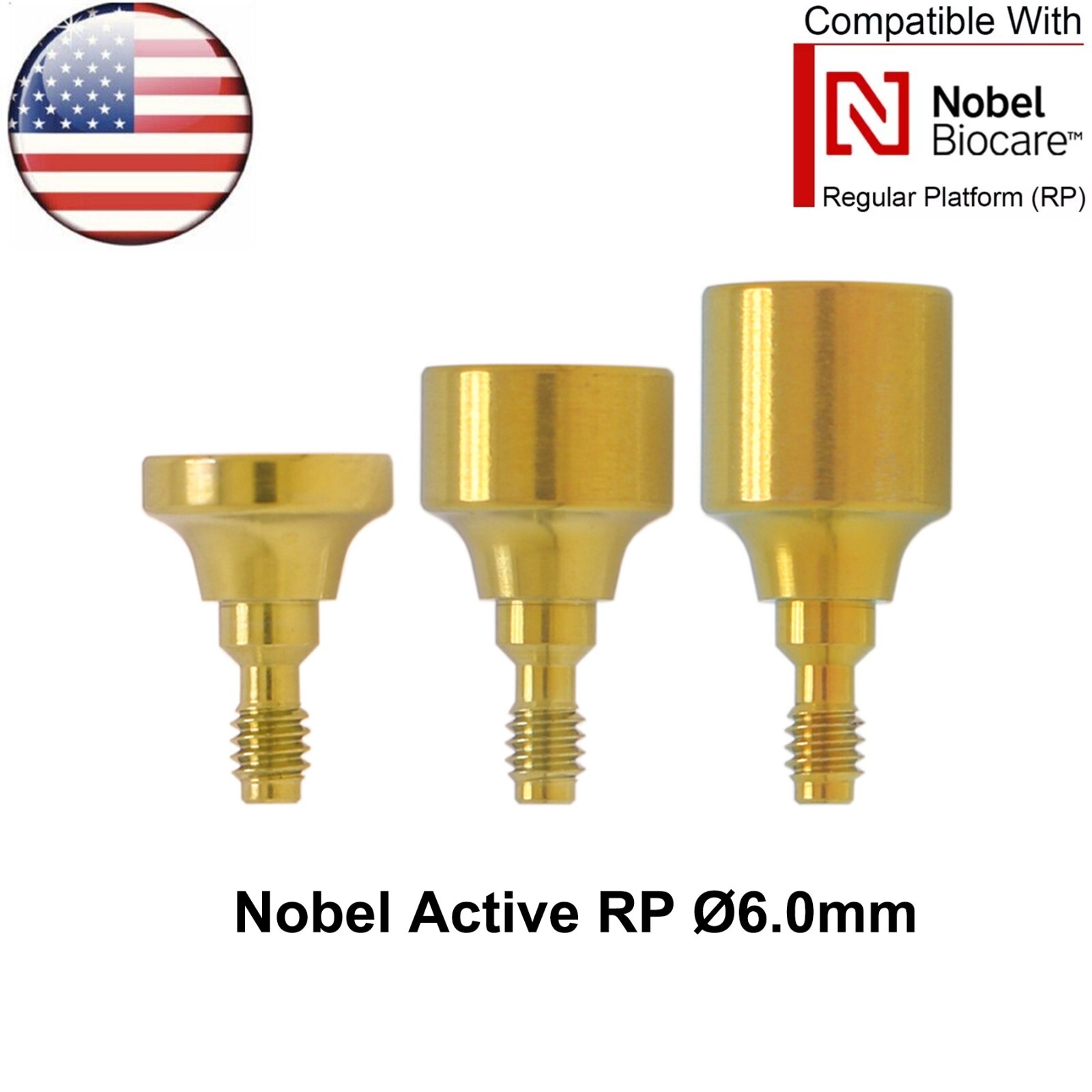 US Fit Nobel Active Healing Abutment NP/RP Impression Coping Closed/Open Tray