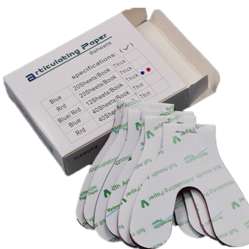 72/120x Dental Full Mouth Articulating Papers Double Side Horseshoe Bite Parper