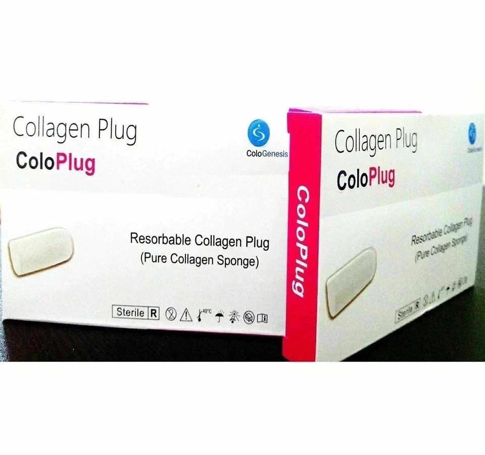 ColoGenesis Dental COLLAGEN ColoPlug Sterile Resorable Sponge 8x20mm