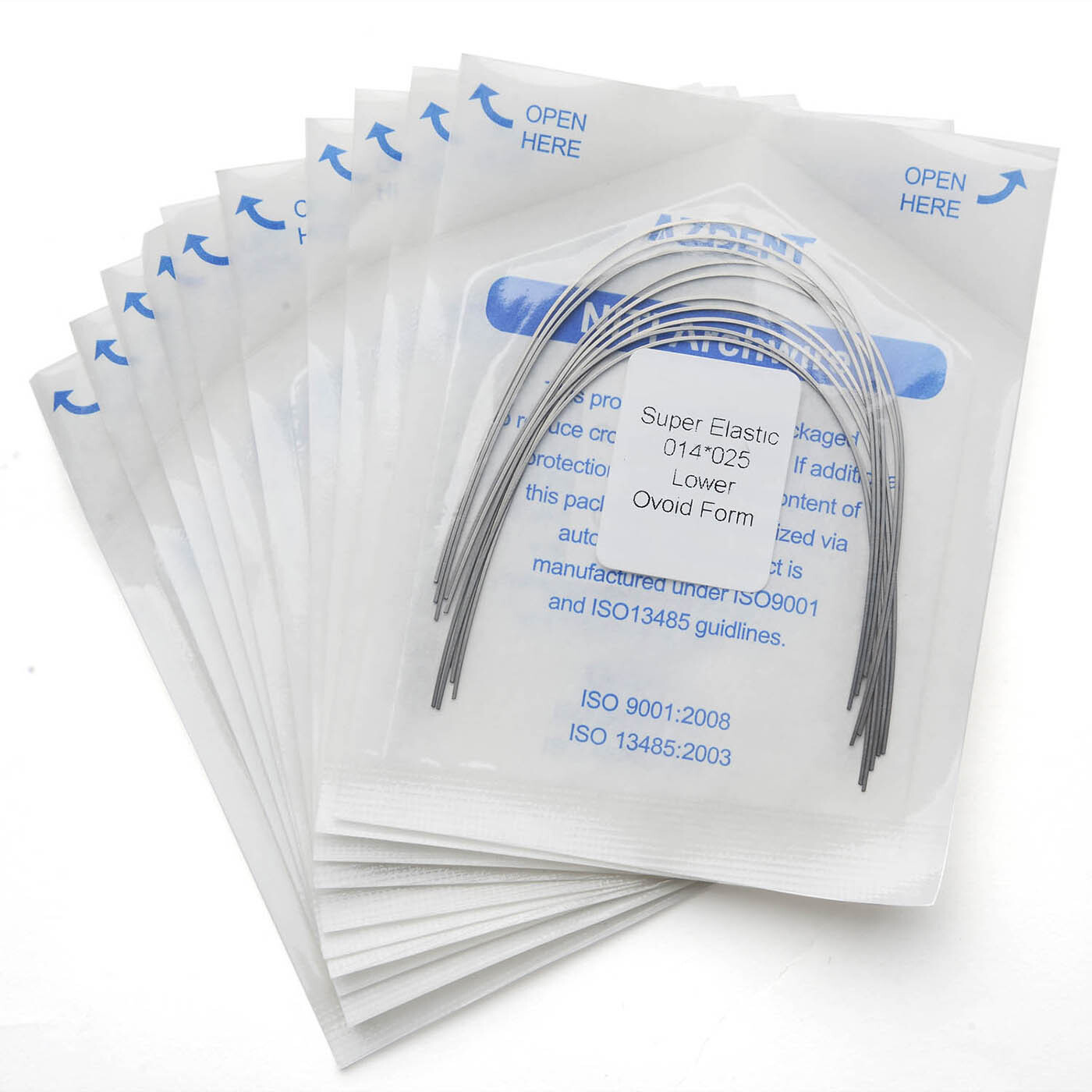 Dental Ortho Super Elastic Niti Arch Wires Rectangular Ovoid Form All Size