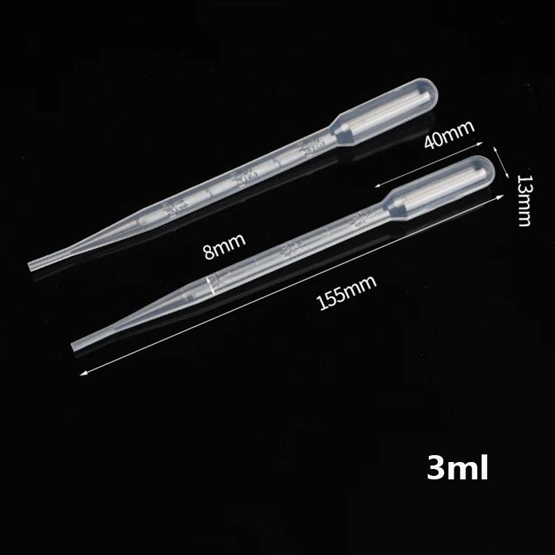 100Pcs 0.2/0.5/1/2/3/5/10ml Disposable Plastic Eye Dropper Lab Transfer Pipettes