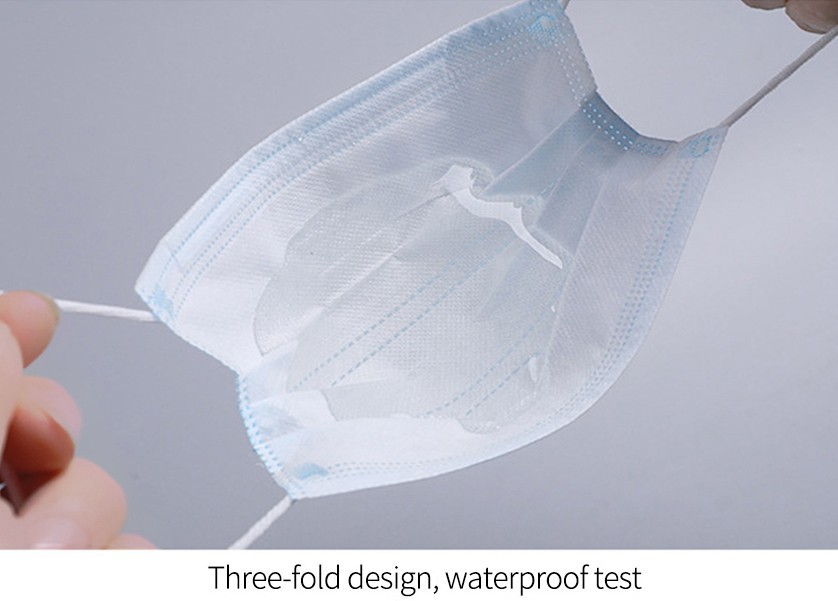 50/100/200PCS 3-Layer Disposable Face Masks Non-Woven Meltblown Anti-Dust Breath