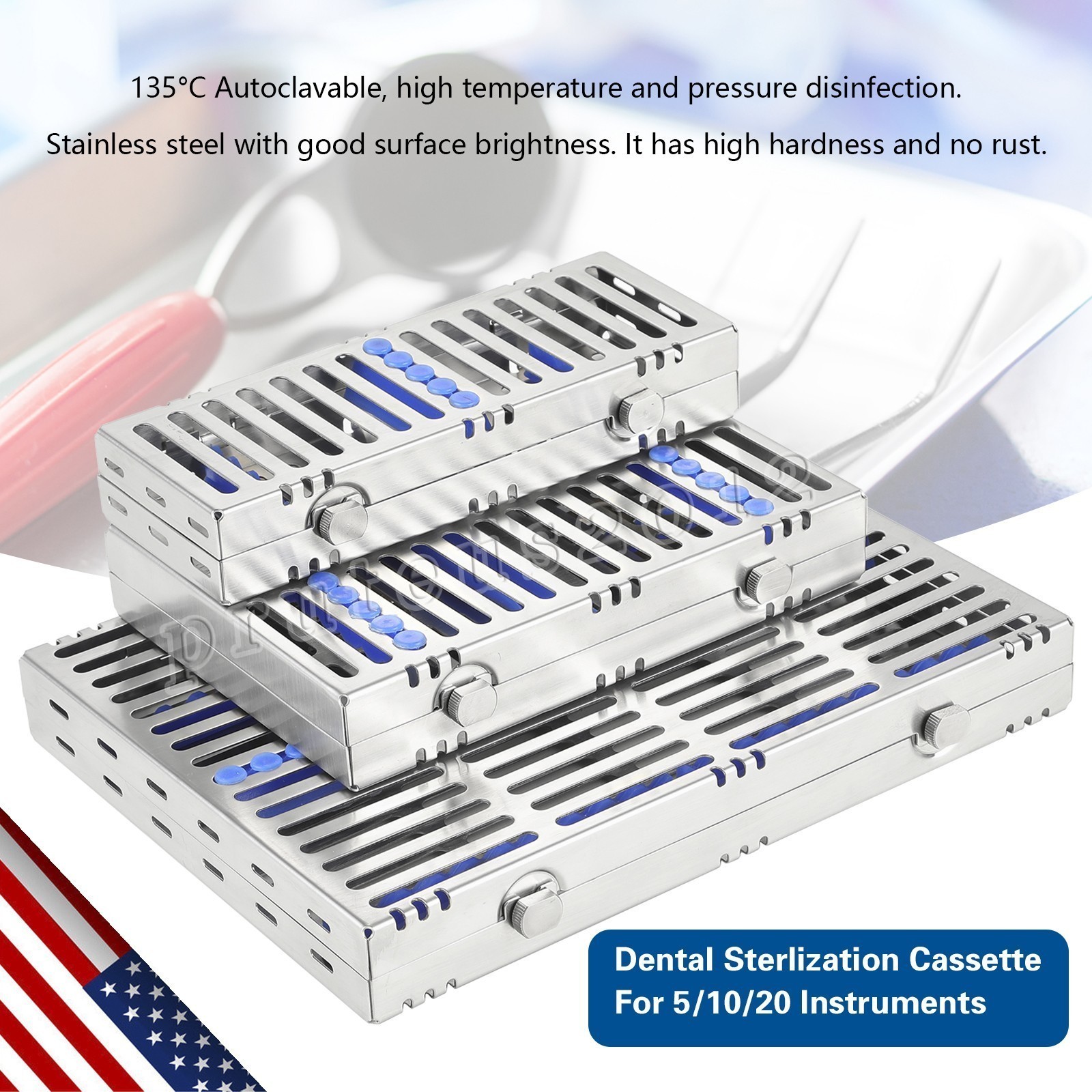 Dental Instruments Cassette Tray Sterilization Box Autoclave Surgical Instrument