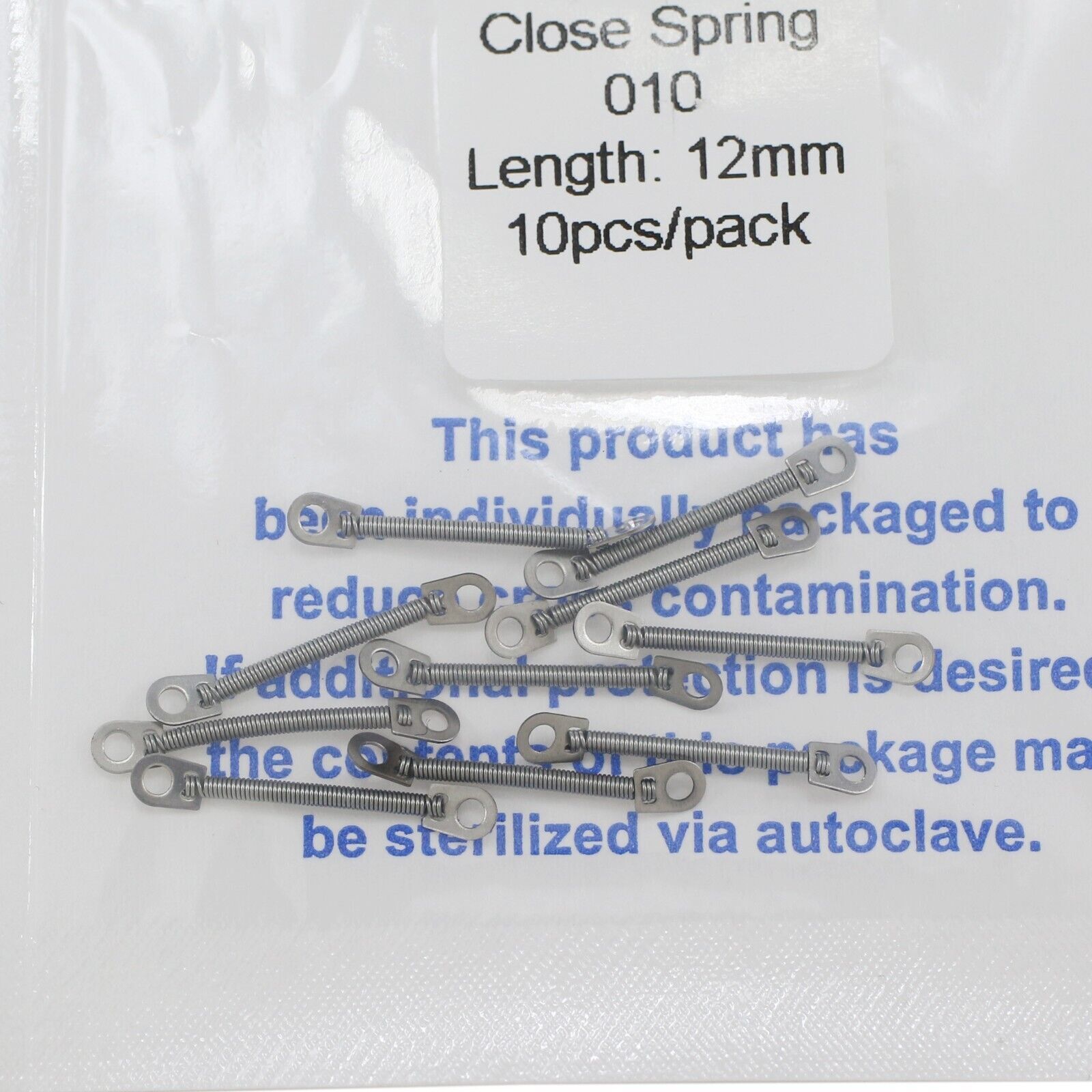 Dental Orthodontic Niti Open Closed Coil Spring Arch Wire 010 012 6/9/12mm 180mm