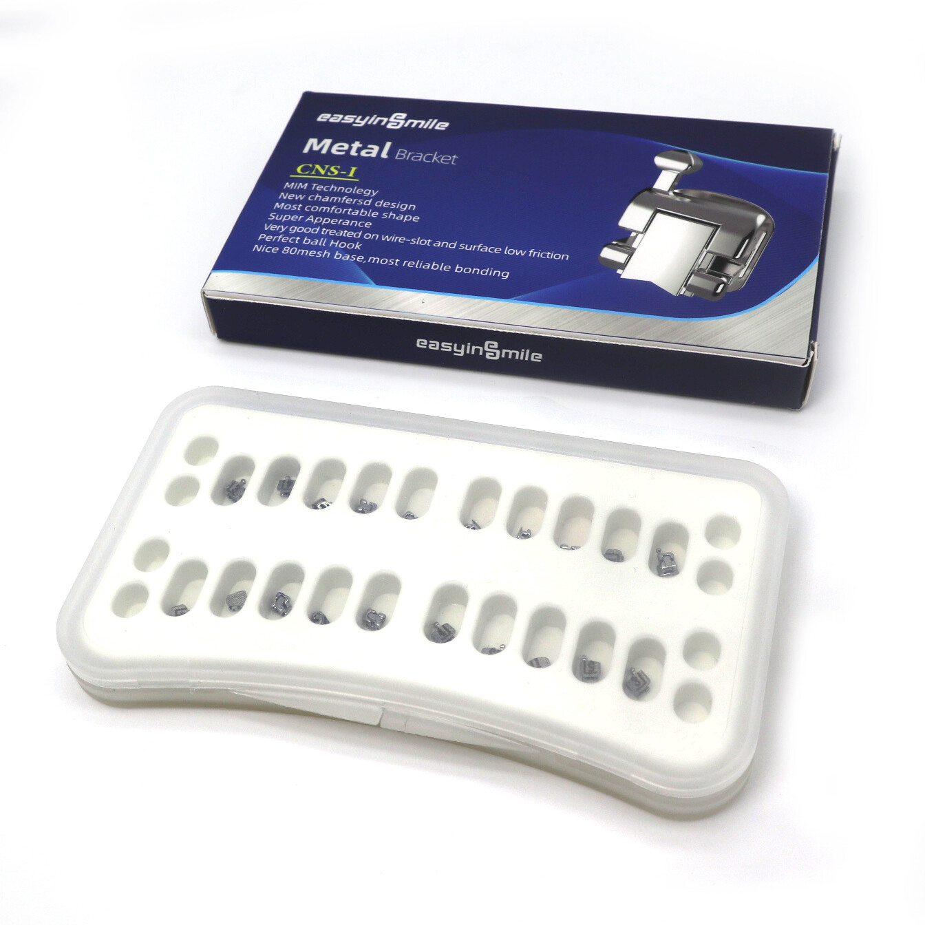 Orthodontic Metal Self-Ligating Brackets Dental MIM Braces ROTH/MBT .022 345Hook