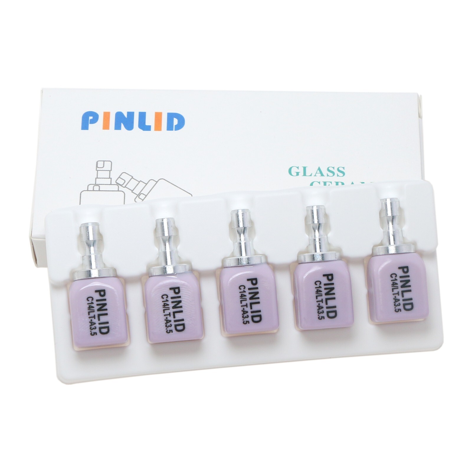 US 5Pcs/Box C14 LT Dental Lab Glass Ceramic Lithium Disilicate CAD/CAM Blocks