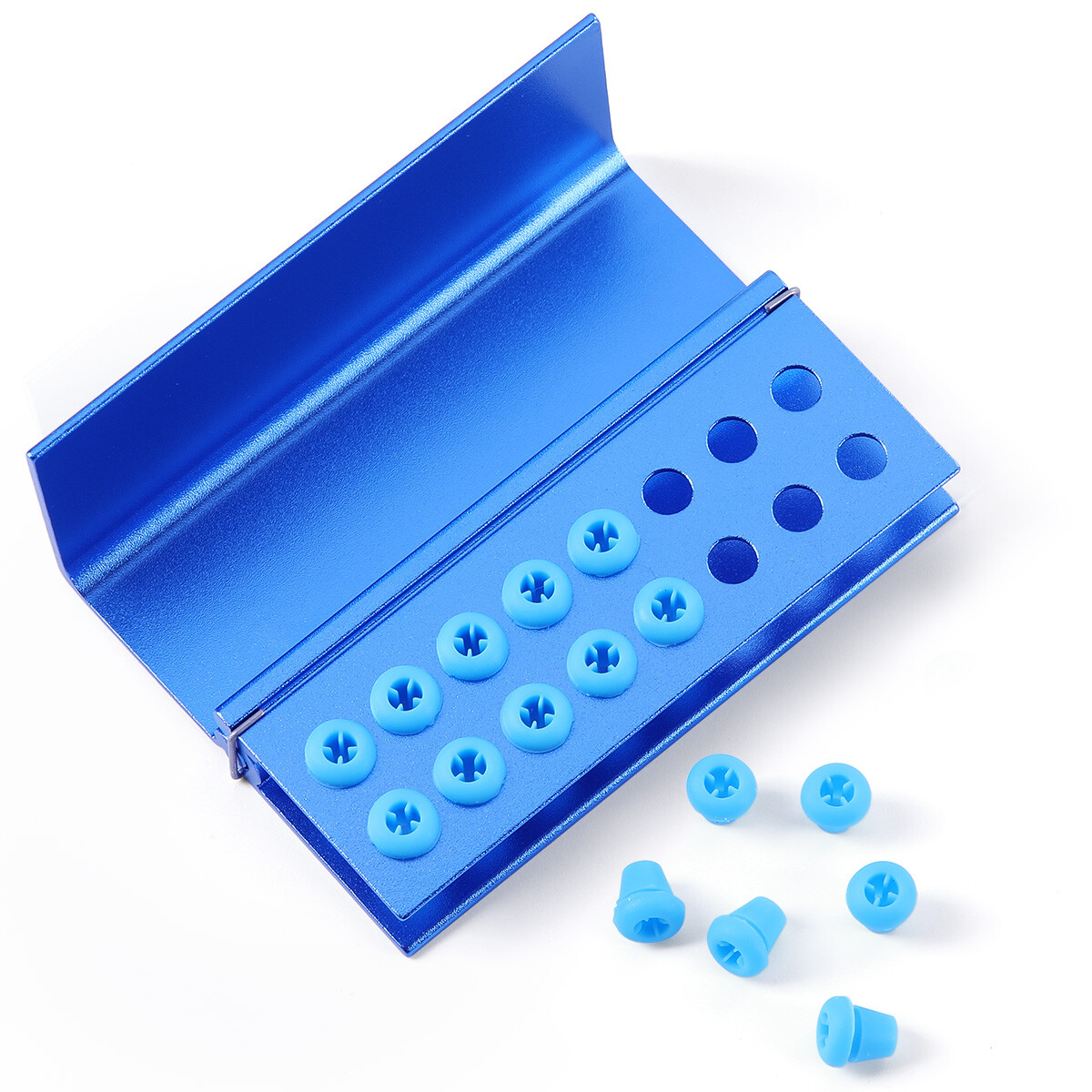 AZDENT Dental Burs Holder Block 10 Hole/16 Hole Silicon Cover FG RA Autoclavable
