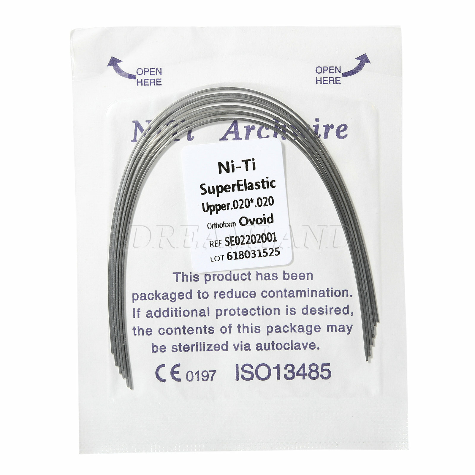 Dentales Ortodoncia Arcos de Súper Elásticos NITI Rectangular Alambres de Arco
