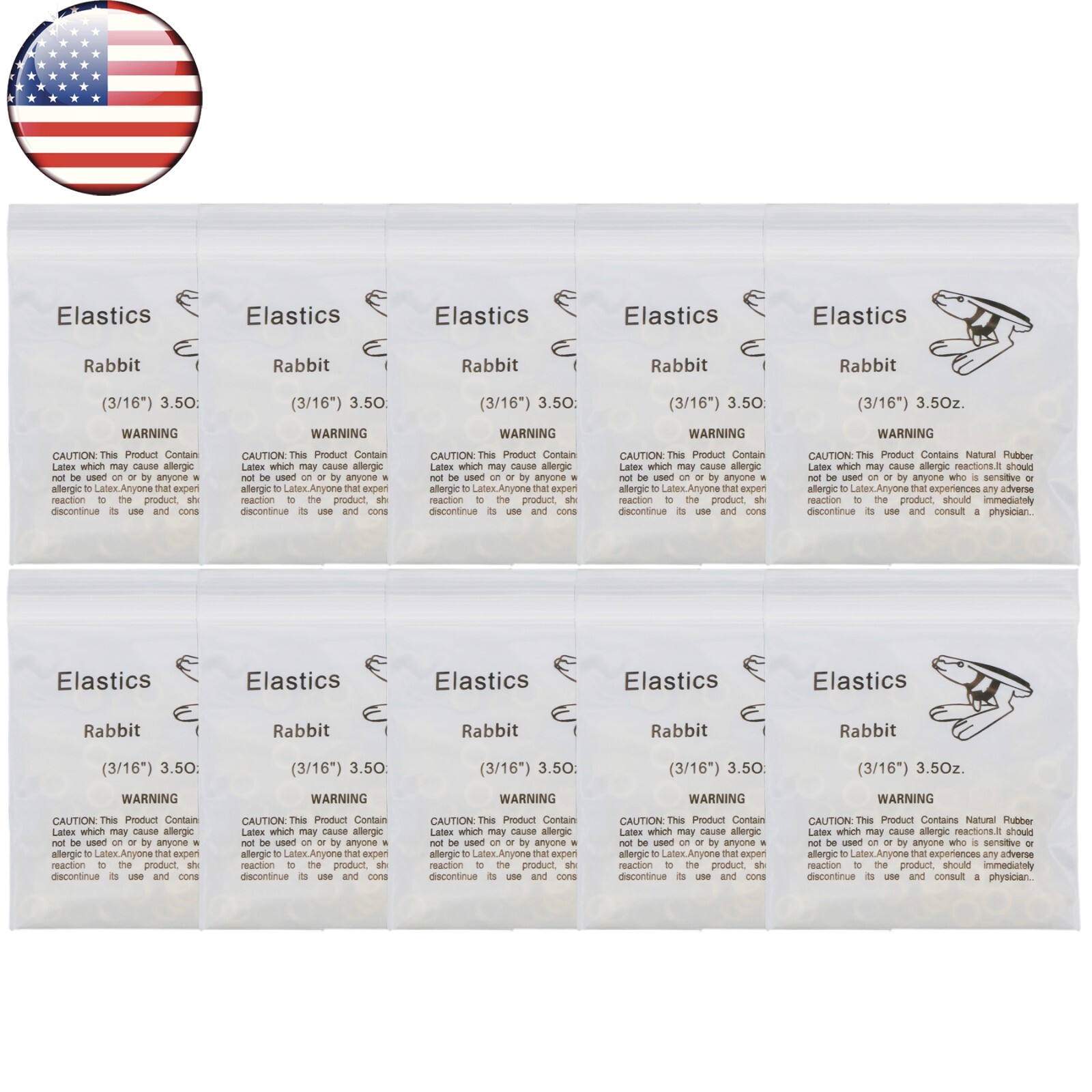 US Orthodontic Latex Elastics Dental Braces Rubber Bands 3.5/5.0/6.5 OZ Ortho