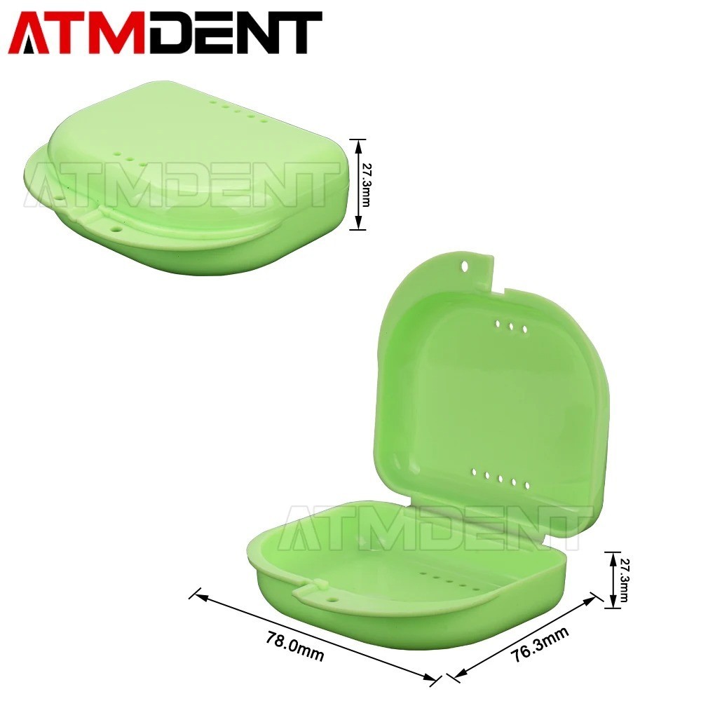 1PC Denture Case Retainer Box Dental Braces Storage Holder with Vent Holes