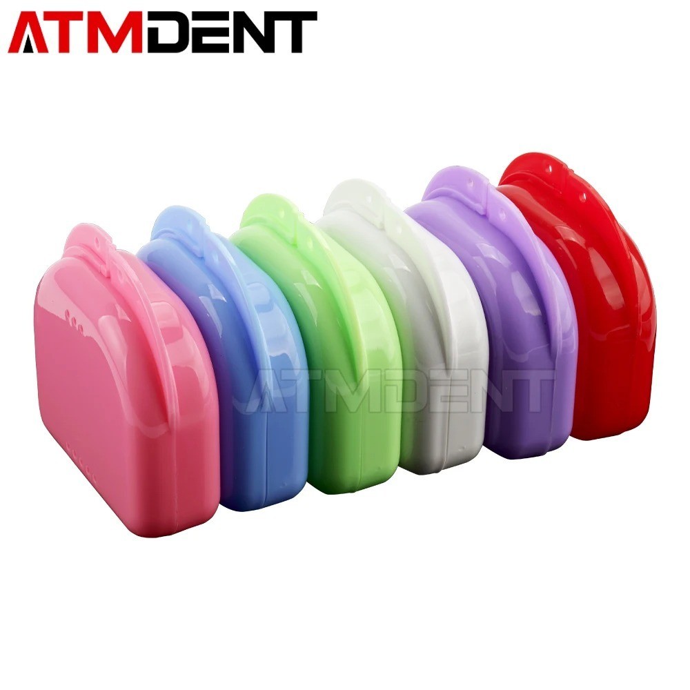 1PC Denture Case Retainer Box Dental Braces Storage Holder with Vent Holes