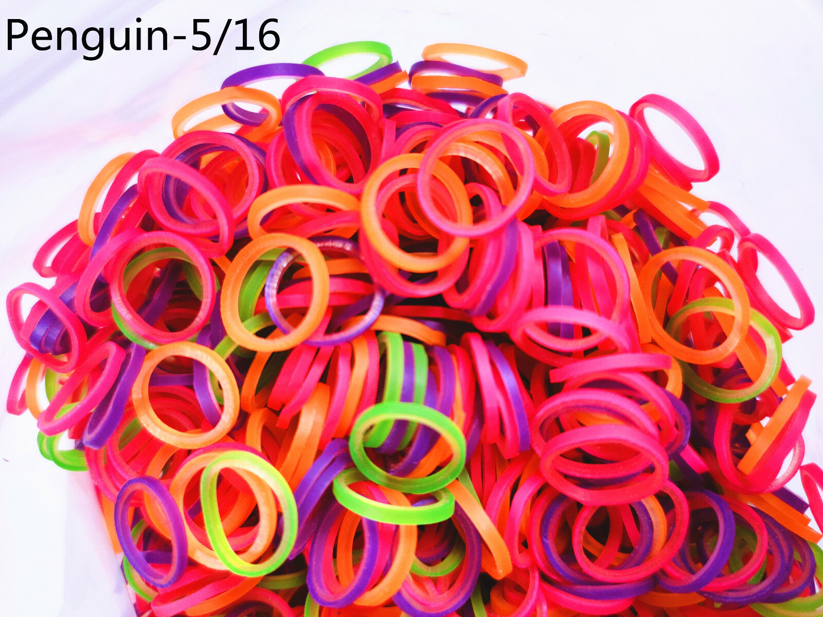 6.5OZ Dental Orthodontic Elastics Rubber Bands Ties Super Elastic Colorful 4Size