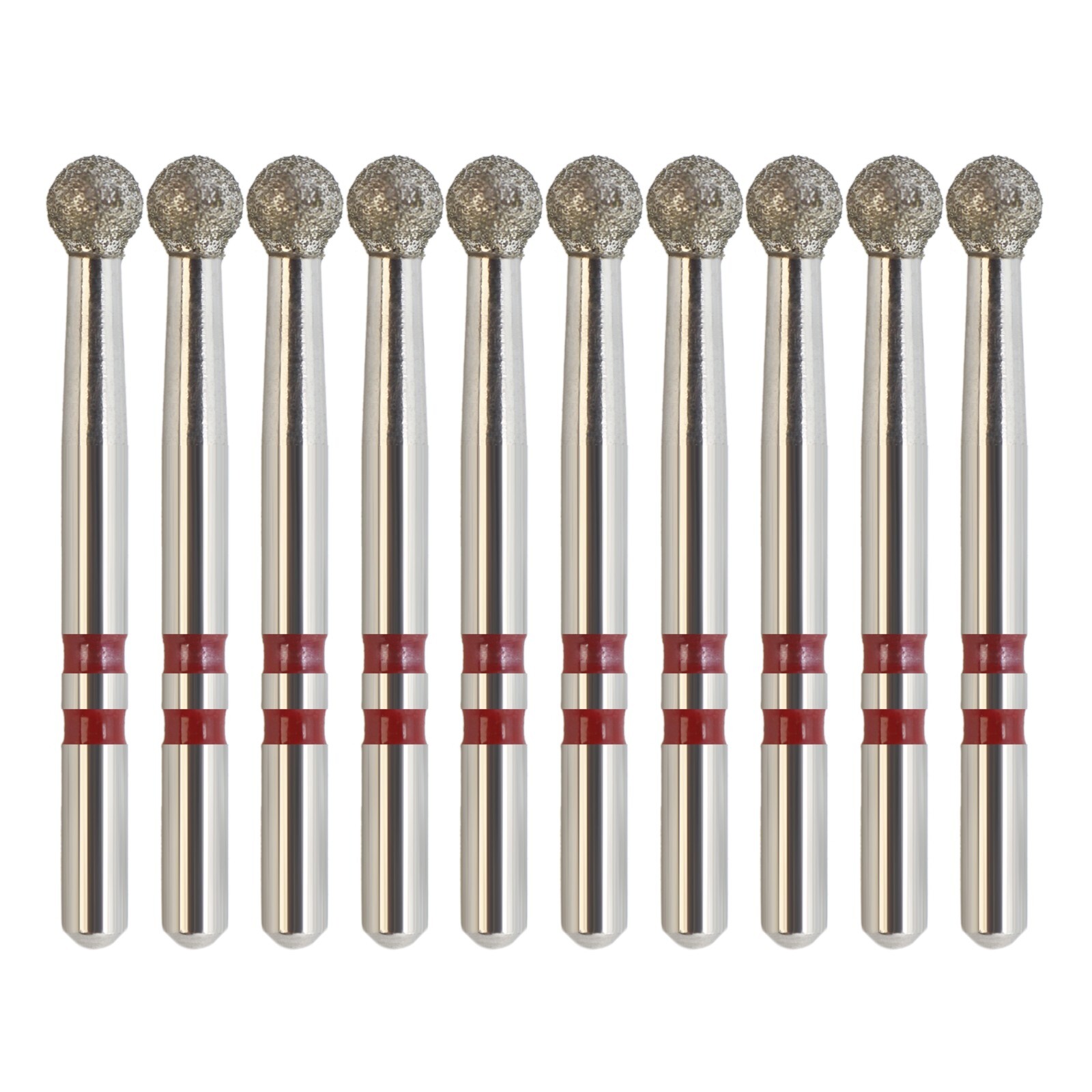 Zirconia Diamond Burs Friction Grip Egg Football Ball Round End Taper Cylinder