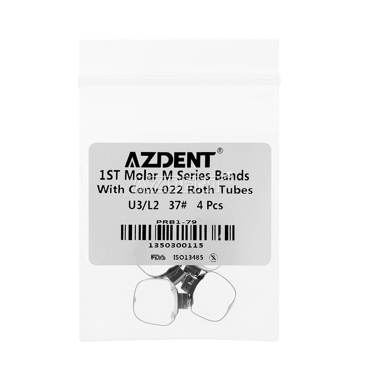 AZDENT Dental Ortho Bands Buccal Tube 1st Molar Roth.022 Prewelded 35#-40+#
