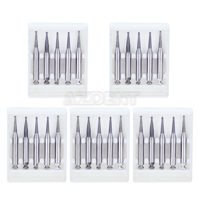 5Pcs/Box AZDENT Dental Lab Clinic Low Speed RA (Right Angle) Tungsten Steel Burs