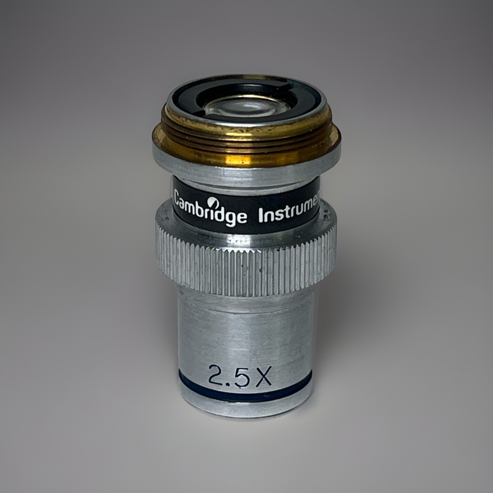 VTG Cambridge Instruments Planachromat Lens 0.18 Cover Glass 2.5X 0.06 N.A. VGC!