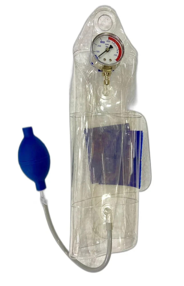 Pressure Infusion Bag 1000 ml Resuable Transparent Madex Type Set of 2 FREE SHIP