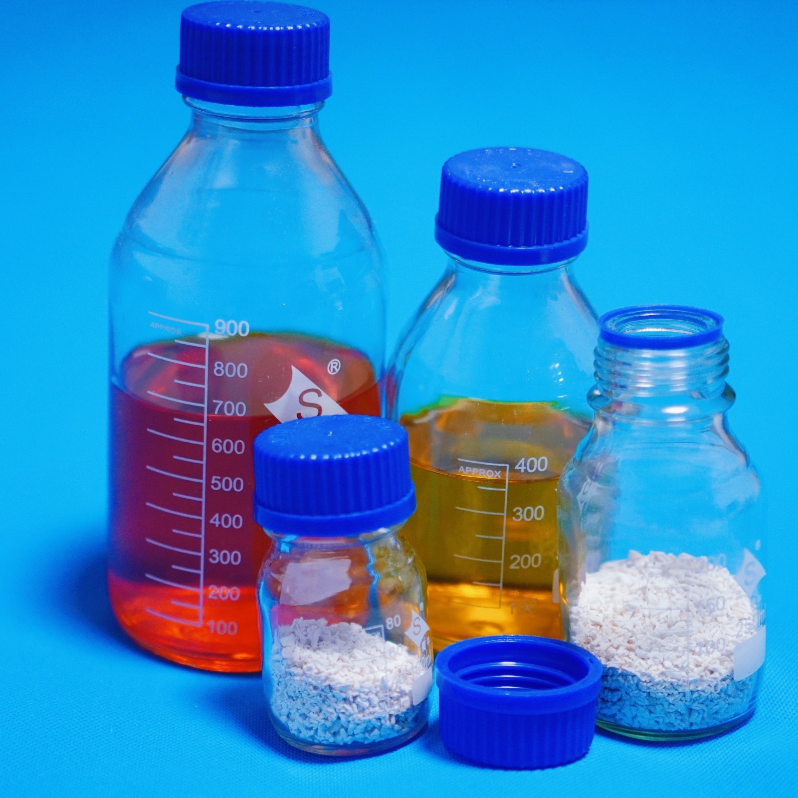 Lab glass reagent bottle 1000 ml x 1 pc, 500 ml x 2 pcs/lot , heavy wall