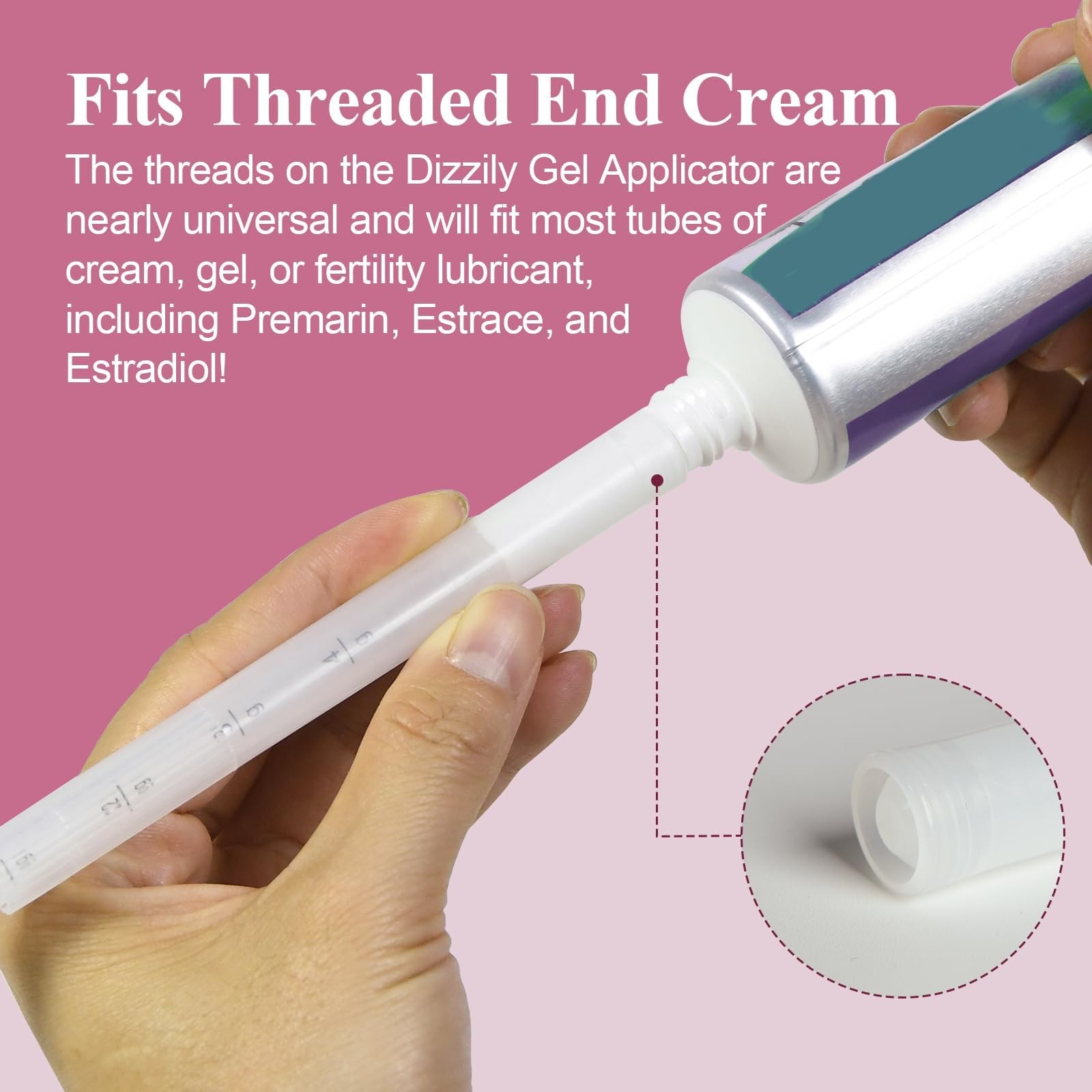 Dizzily 20 Packs Disposable Vaginial Cream Applicators – Fits 20Pack