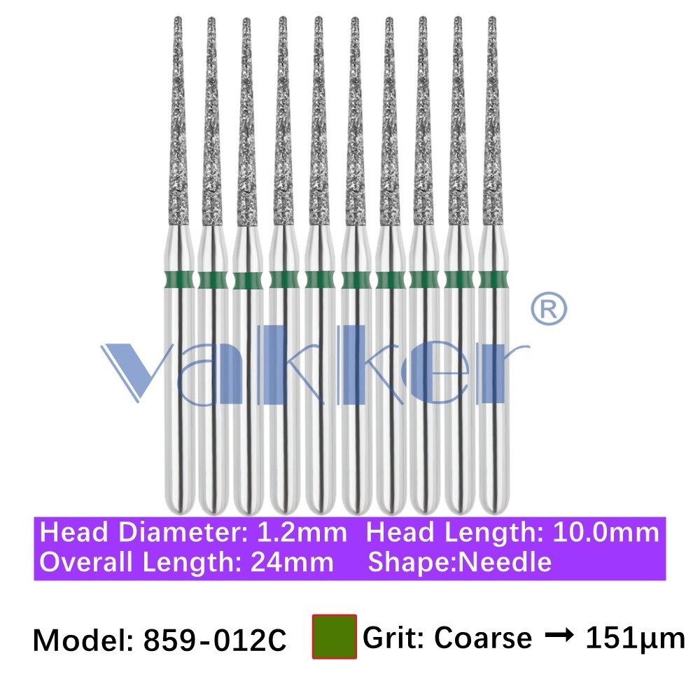 Vakker Dental Needle FG Diamond Bur 859-012C Coarse 10/pk
