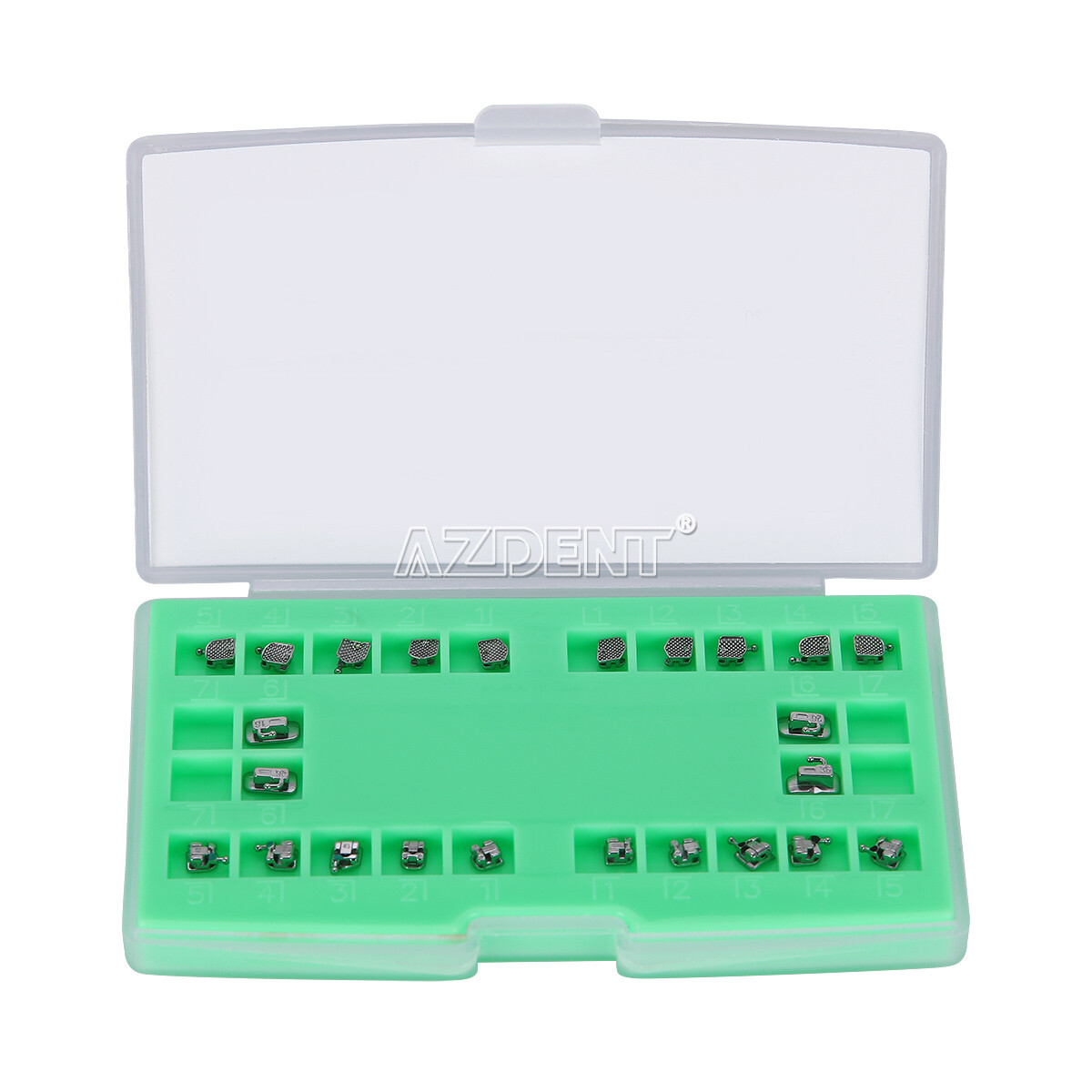 AZDENT Dental Orthodontic Self-Ligating Brackets Braces Roth/MBT .022 Hook 3 4 5