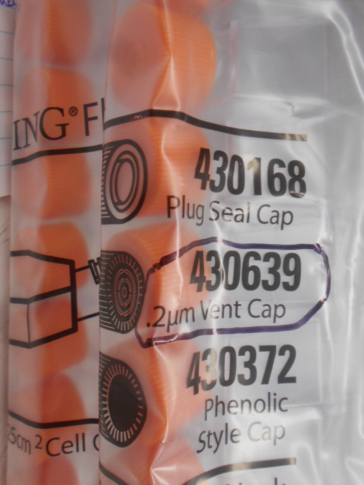 Corning 430639 25cm2 Flask Canted Neck Nonpyrogenic Sterile Polystyrene 20/PKG
