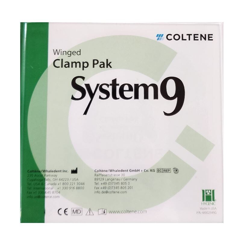 *9-Pieces* Coltene Hygenic Winged System9 Clamp Pak H02701