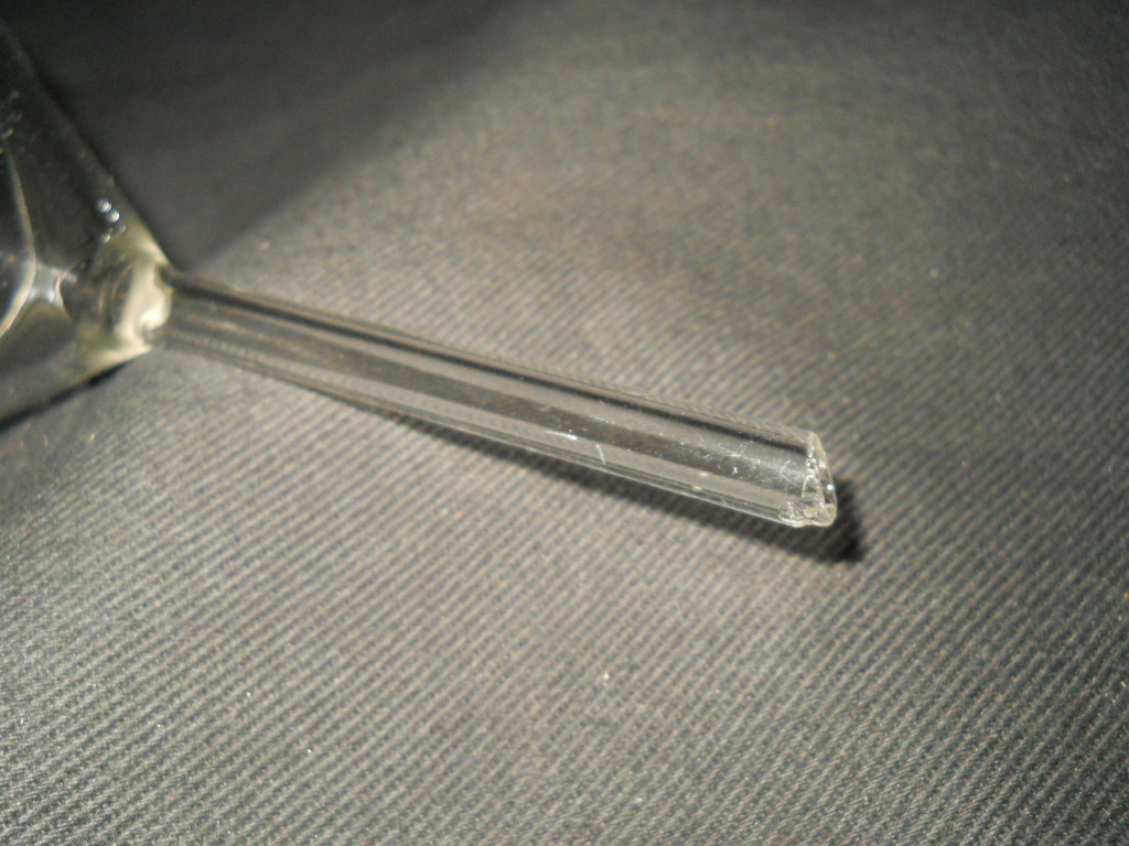 Kimble Kimax Glass 75mm ID 58° Angle Filling Funnel, 3″ Short Stem, Chipped