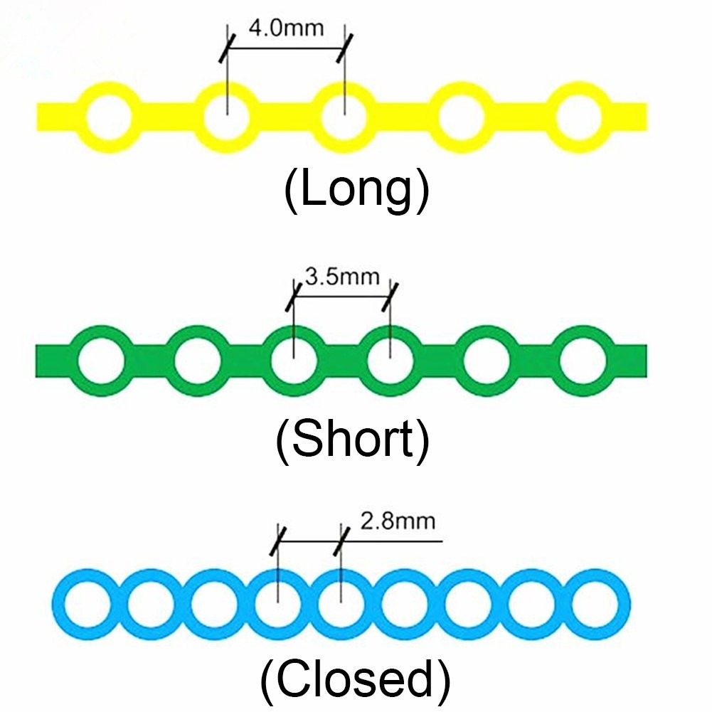 Angzhili 10 Pcs Dental Orthodontic Elastic Chain Power Closed, Multi-colors