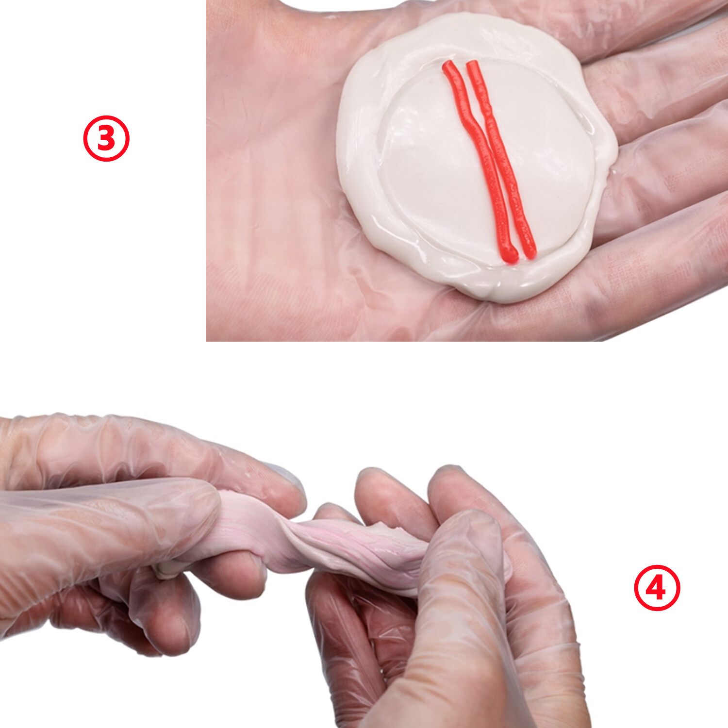 Dental Automix Flexible C-Silicone-Based for Gingival Mask Duplication Silicone