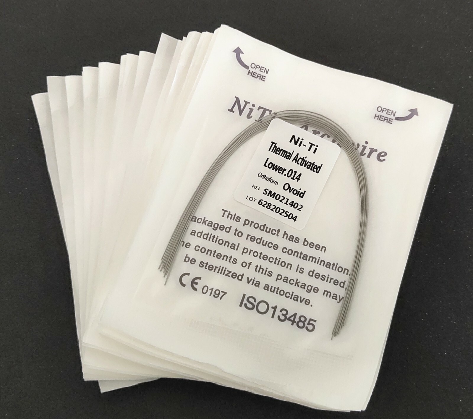 200 Packs Thermal Activated Niti Arch Wire Round Dental Orthodontics Ovoid Form