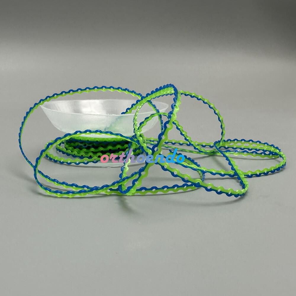 1 Roll Double Color Elastolink Elastic Power Chains (Ultra) Long Short 10 Sizes