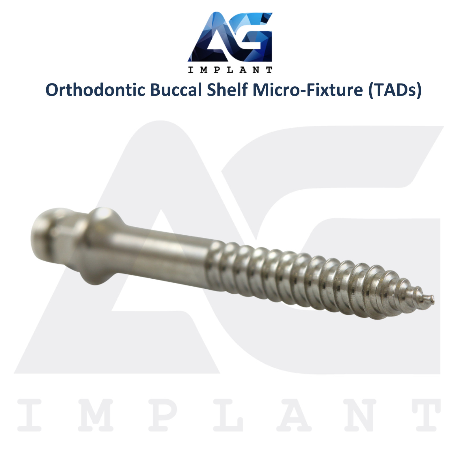 Dental Buccal Shelf Orthodontic Micro Fixture Screws Titanium Ortho TADs Ø2mm