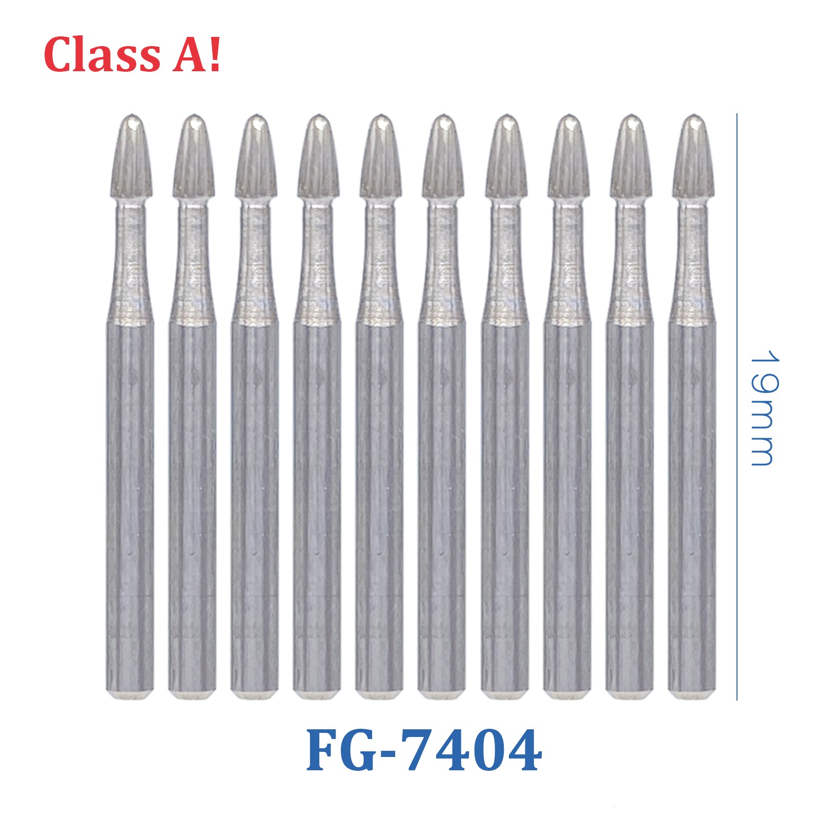 Dental Carbide Burs Trimming & Finishing Egg Football FG/RA 7404 7406 7408