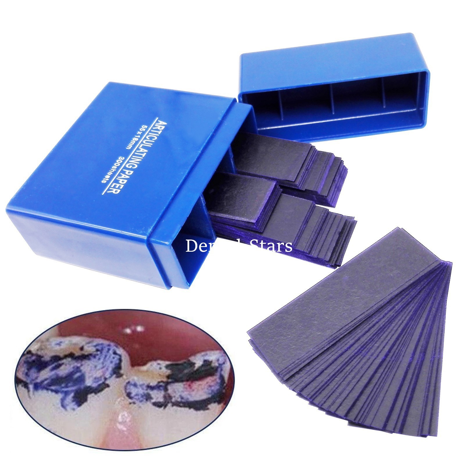 300 Sheets Dental Articulating Paper Strips Ultra-Thin Occlusal Papers Blue/Red